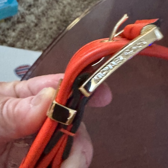 Michael Kors Orange Leather Shoulder Bag - Picture 7 of 9